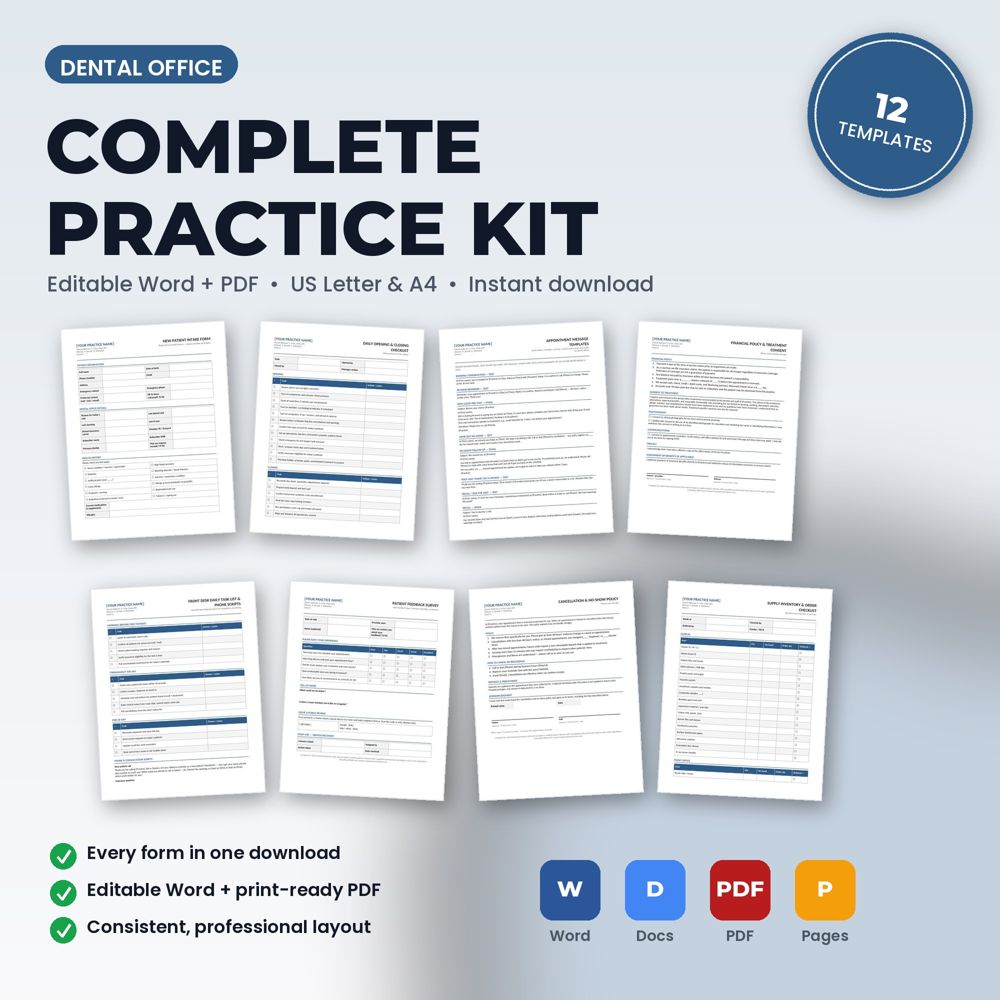 Dental Office Complete Practice Kit — cover preview
