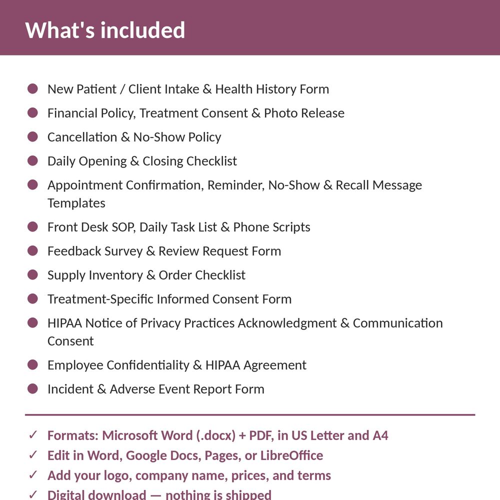 Med Spa Complete Practice Kit — what is included